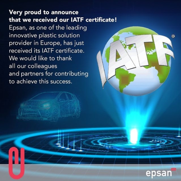 Very proud to announce that we received our IATF certificate!